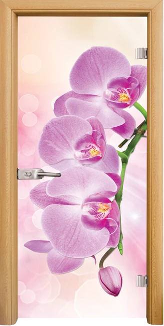 Стъклена Врата Standart Print G 13-3 Pink Светъл Дъб