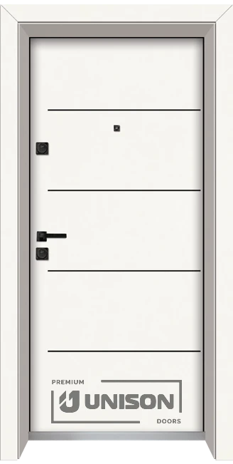 Входна врата Unison Laminor L107, Класическо бяло